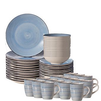 64 pc Dinnerware Set Mugs Bowls Salad and Dinner Plates, Chip Resistant, Dishwasher and Oven Safe