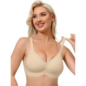 Women's Push Up Wirefree Seamless Adjustable Straps Bras Light and Breathable Minimizers