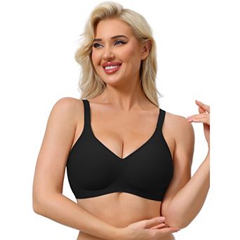 Women's Push Up Wirefree Seamless Adjustable Straps Bras Light and Breathable Minimizers