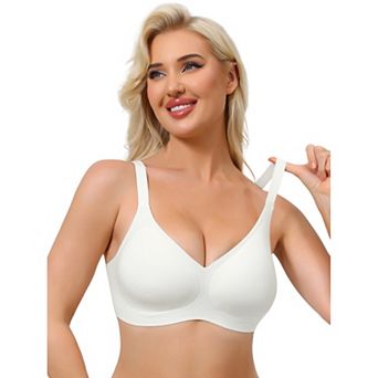 Women's Push Up Wirefree Seamless Adjustable Straps Bras Light and Breathable Minimizers