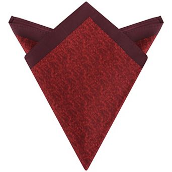 Men's Pocket Squares Contrast Color Silky Solid Color Edge Handkerchiefs for Wedding Party