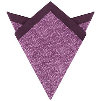 Men's Pocket Squares Contrast Color Silky Solid Color Edge Handkerchiefs for Wedding Party
