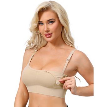 Women's Nursing Bras Wireless Push Up Bralettes Full Coverage Breastfeeding Bra Adjustable Straps