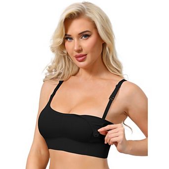 Women's Nursing Bras Wireless Push Up Bralettes Full Coverage Breastfeeding Bra Adjustable Straps