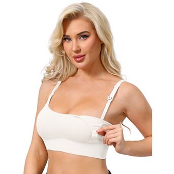 Women's Nursing Bras Wireless Push Up Bralettes Full Coverage Breastfeeding Bra Adjustable Straps