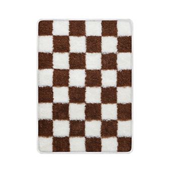 Checkered Area Rugs For Living Room, Modern Super Soft Fluffy Rugs for Bedroom Home Aesthetic Decor