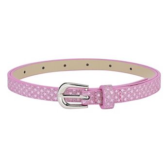 Women's Shinny Sparkly Bling Belts Extra Thin Skinny Waistband for Party Dresses Jeans