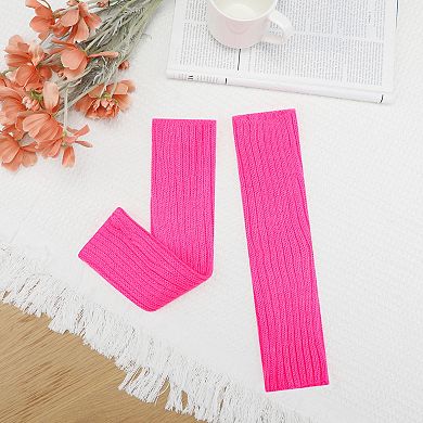 Women's Knit Elastic Arm Warmers Gloves Elbow Long Knitted Cover for Winter