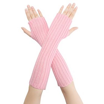 Women's Knit Elastic Arm Warmers Gloves Elbow Long Knitted Cover for Winter