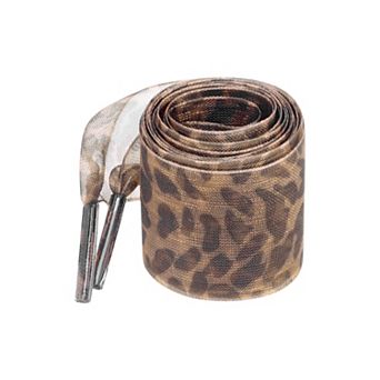 Women's 1 Pair Leopard Print Ribbon Shoe Laces Wide Shoelaces for Sneakers 39.4"×1"