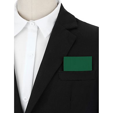 Men's Prefolded Solid Pocket Squares Suit Handkerchief for Wedding Party Business