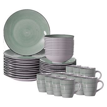 48 pc Dinnerware Set Mugs Bowls Salad and Dinner Plates, Chip Resistant, Dishwasher and Oven Safe