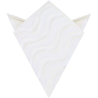 Men's Handkerchiefs Curl Waves Textured Pocket Squares for Wedding Party