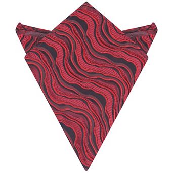 Men's Handkerchiefs Curl Waves Textured Pocket Squares for Wedding Party