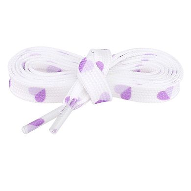 Women's Flat Shoestrings Heart Printed Shoelaces for Sneakers 1 Pair 55.1"