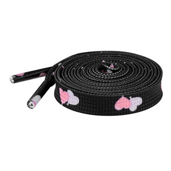 Women's Flat Shoestrings Heart Printed Shoelaces for Sneakers 1 Pair 55.1"