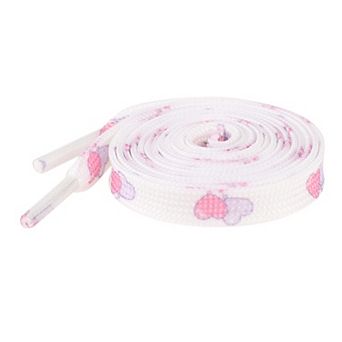 Women's Flat Shoestrings Heart Printed Shoelaces for Sneakers 1 Pair 55.1"