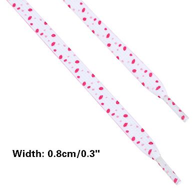 Women's Floral Printed Flat Shoelaces Sneakers Shoelaces 1 Pair 47.2"
