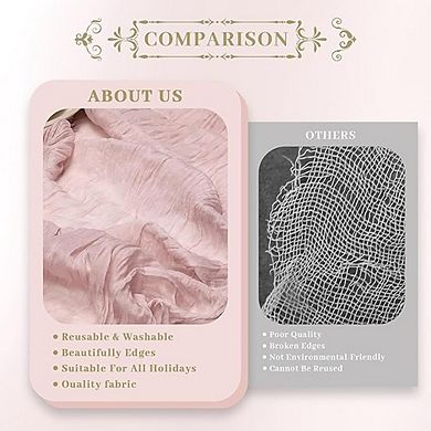 Cheesecloth Table Runner Boho Gauze, Rustic Wedding & Party Decor