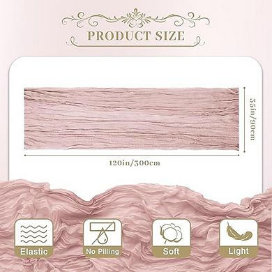 Cheesecloth Table Runner Boho Gauze, Rustic Wedding & Party Decor