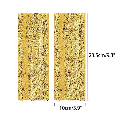 Women's Sparkly Sequin Shiny Arm Warmers Fingerless Gloves Shimmer for Party