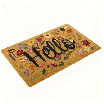 Spring Welcome Door Mat Non-slip Flower Seasonal Farmhouse Decor 17x29 Inch