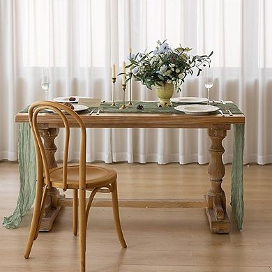 Cheesecloth Table Runner Rustic Gauze Soft Sheer Fabric