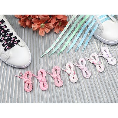 Women's Flat Shoestrings Heart Printed Shoelaces for Sneakers 1 Pair 39.4"