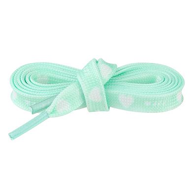 Women's Flat Shoestrings Heart Printed Shoelaces for Sneakers 1 Pair 39.4"