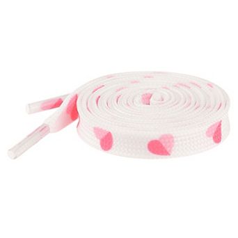 Women's Flat Shoestrings Heart Printed Shoelaces for Sneakers 1 Pair 39.4"