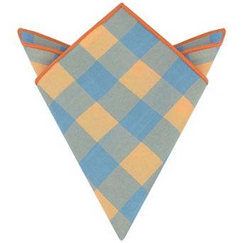 Men's Pocket Squares Checkered Cotton Handkerchiefs Buffalo Plaid for Wedding Party