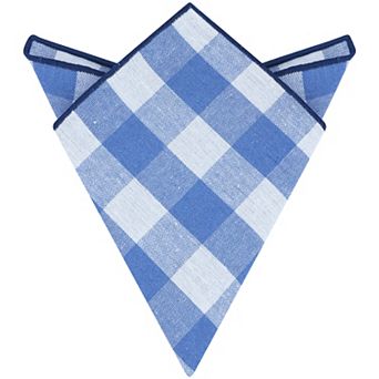 Men's Pocket Squares Checkered Cotton Handkerchiefs Buffalo Plaid for Wedding Party