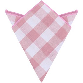 Men's Pocket Squares Checkered Cotton Handkerchiefs Buffalo Plaid for Wedding Party