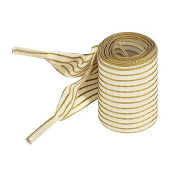 Women's 1 Pair Flat Ribbon Shoelaces Stripes Shoe Laces Sneakers 47.2"