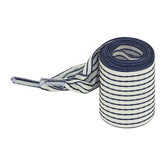 Women's 1 Pair Flat Ribbon Shoelaces Stripes Shoe Laces Sneakers 47.2"