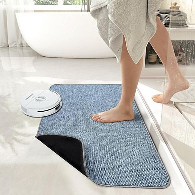 Ultra-Thin Bath Mat, Quick-Dry, Non-Slip, Machine Washable, Absorbent