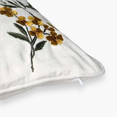 Ziva Cotton Velvet Throw Pillow Cover