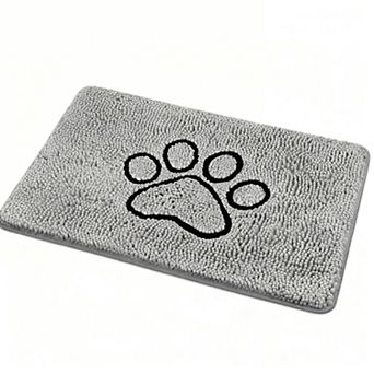 Super Absorbent Dog Door Mat 30"x20" Non-Slip Chenille Pet Rug, Machine Washable