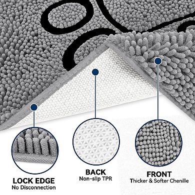 Super Absorbent Dog Door Mat 30"x20" Non-Slip Chenille Pet Rug, Machine Washable