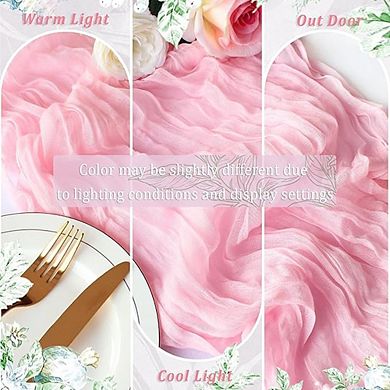 Cheesecloth Table Runner Boho Gauze, Rustic Wedding & Party Decor