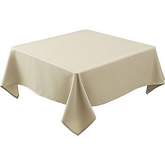 Textured Square Tablecloth Natural Water-Resistant Washable Cover