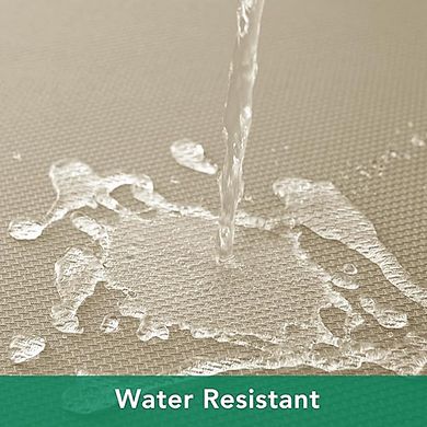 Textured Square Tablecloth Natural Water-Resistant Washable Cover