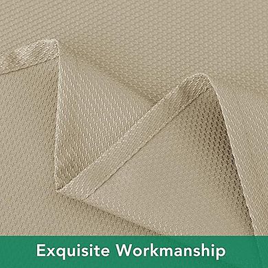 Textured Square Tablecloth Natural Water-Resistant Washable Cover