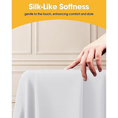 Polyester Tablecloth 6-Pack Washable Wrinkle-Resistant Rectangular Cover