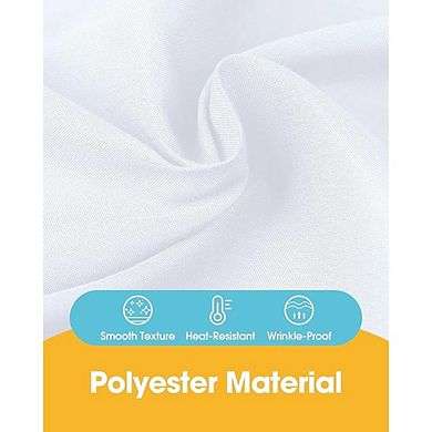 Polyester Tablecloth 6-Pack Washable Wrinkle-Resistant Rectangular Cover
