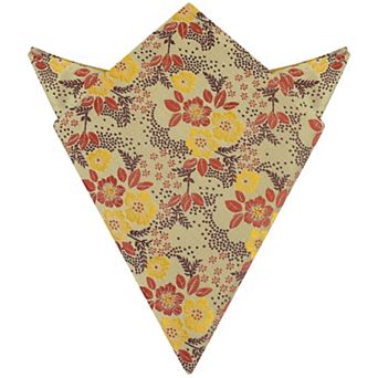 Men's Floral Pocket Squares Embroidered Colorful Flower Pattern Handkerchief