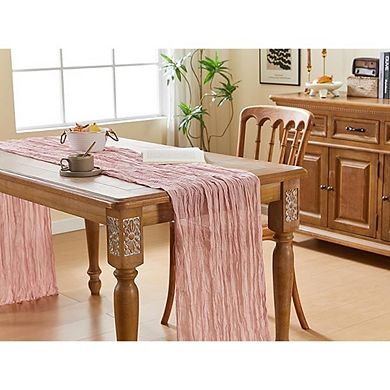 Sheer Gauze Table Runner Lightweight, Rustic, Decorative