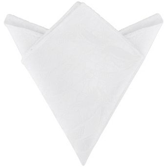 Men's Leaves Pocket Square Floral Leaf Embroidered Handkerchiefs with Trim for Wedding Party