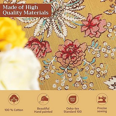 Cotton Rectangle Tablecloth Reusable Decorative Farmhouse Cover