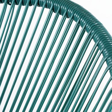 2-Piece Weather-Resistant Outdoor Wicker Dining Chairs